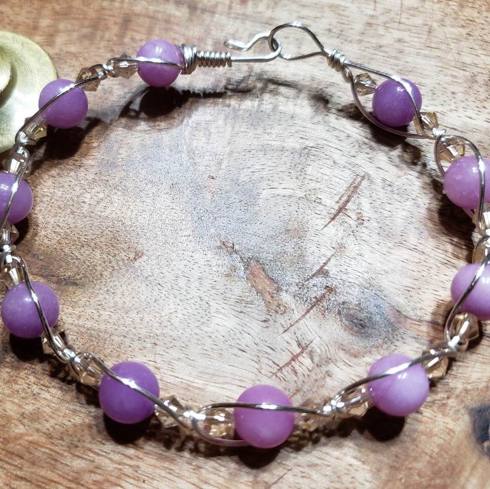 Wire Precious stones bracelet